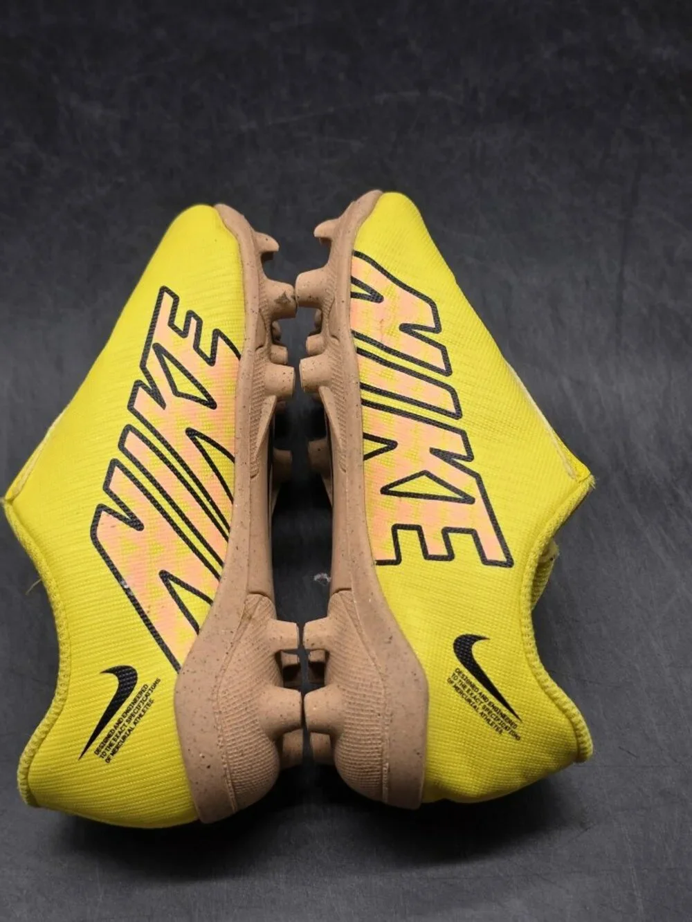Nike Shoes Kids Size 9.5C Yellow Mercurial Soccer Cleats DJ5964-780 Stains